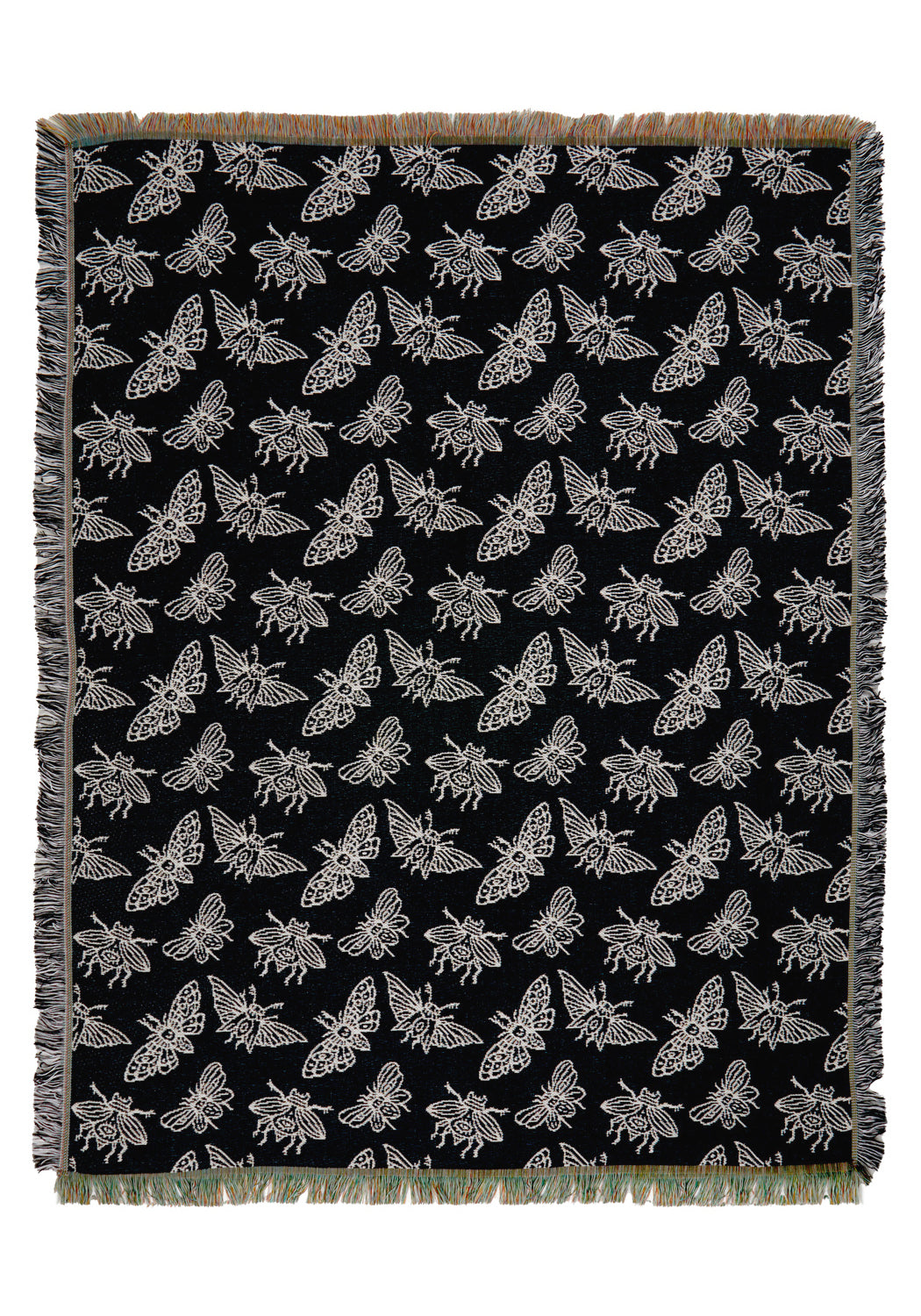 Woven Cotton Blanket with Deathhawk Moth Design | Mortmoth