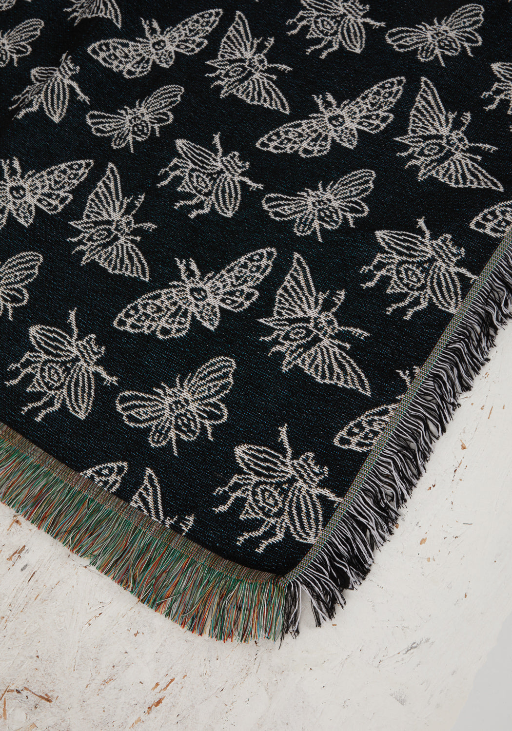 Woven Cotton Blanket with Deathhawk Moth Design | Mortmoth