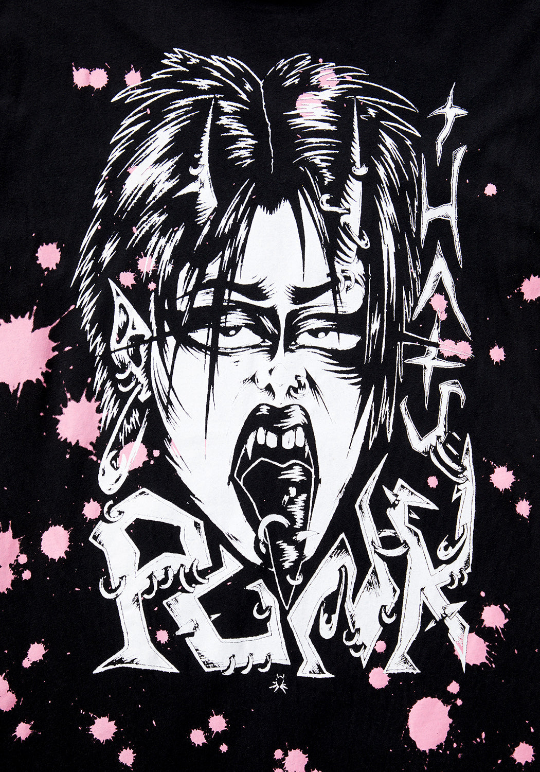 Vintage Washed Punk T-Shirt with Graphic Print | Relaxed Unisex Fit