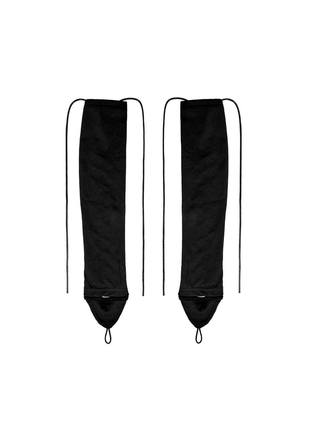 Black Lace-Up Gloves with Corset Fastenings | Perez