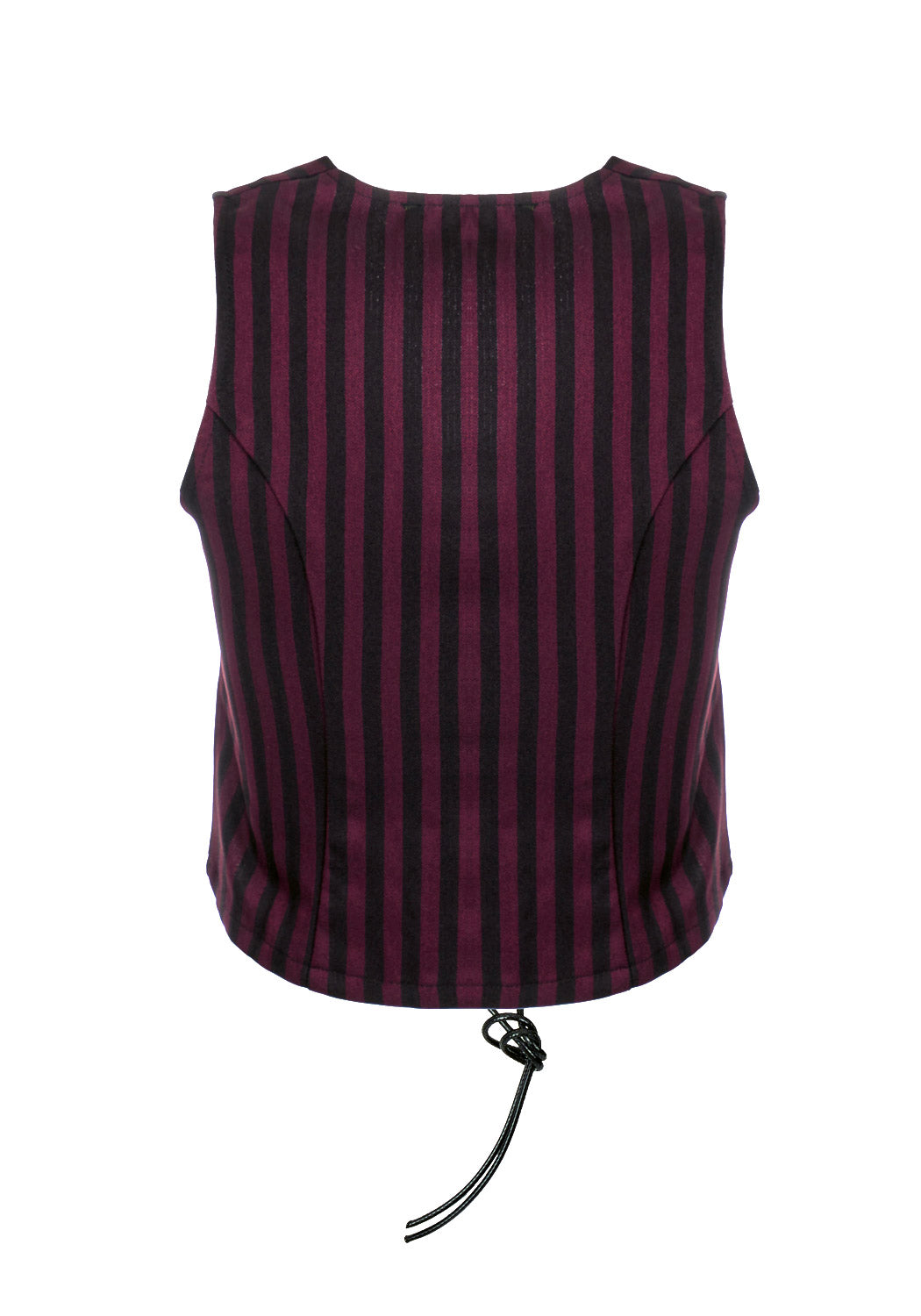Purple & Black Striped Lace-Up Waistcoat for Emo Style | Hayley