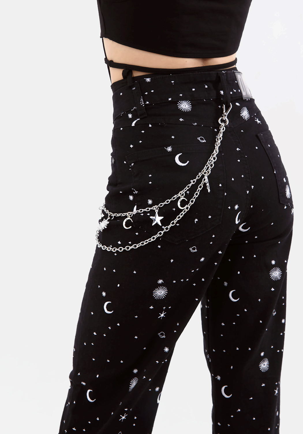 Silver Belt Chain with Moon & Star Charms | NOVA BELT