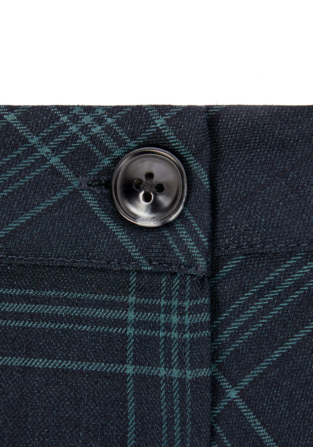 Check Mini Wrap Skirt with Pockets & Button Fastenings | Literati