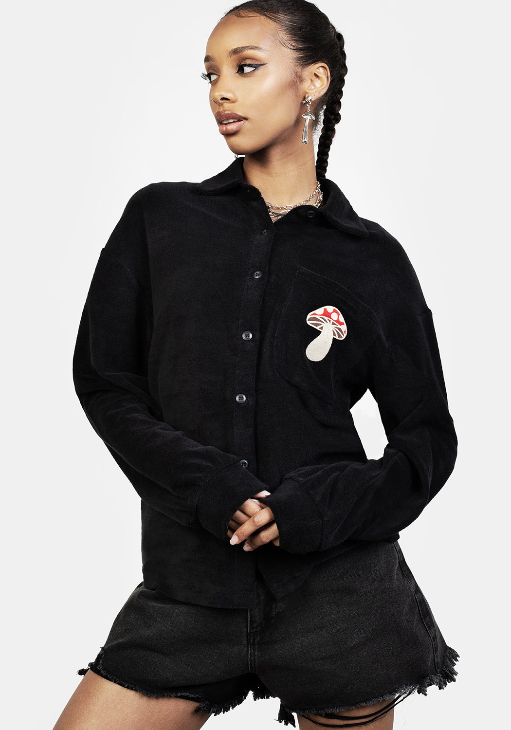 Oversized Embroidered Towel Shirt for Men & Women | Amanita