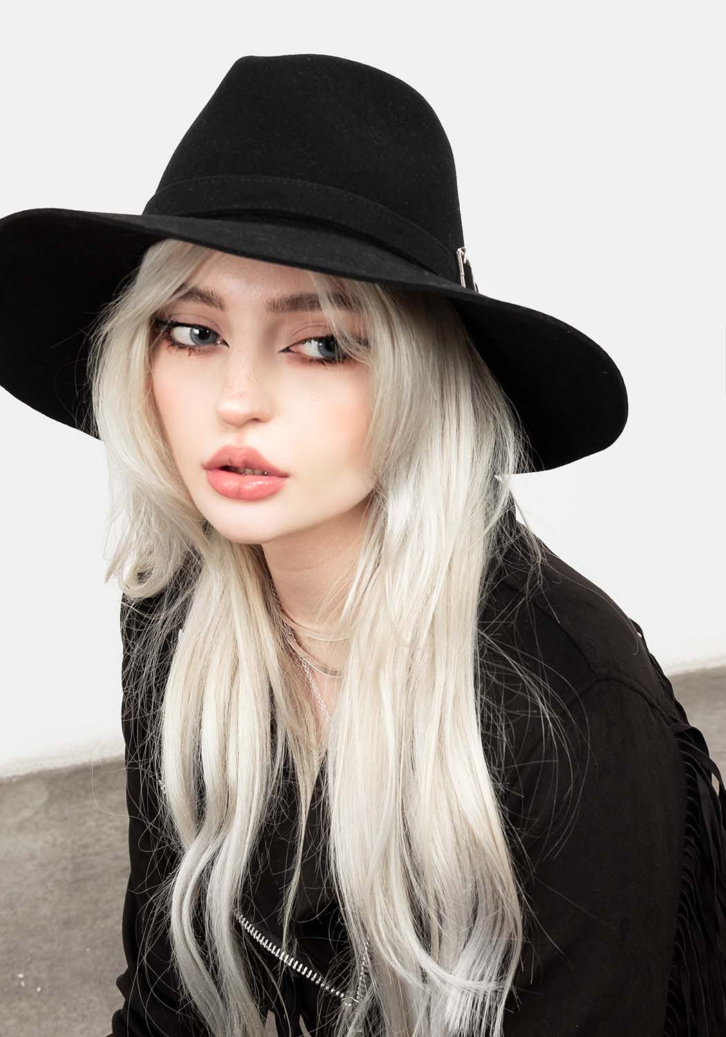 Wide Brim Wool Fedora Hat for Women | Esbat