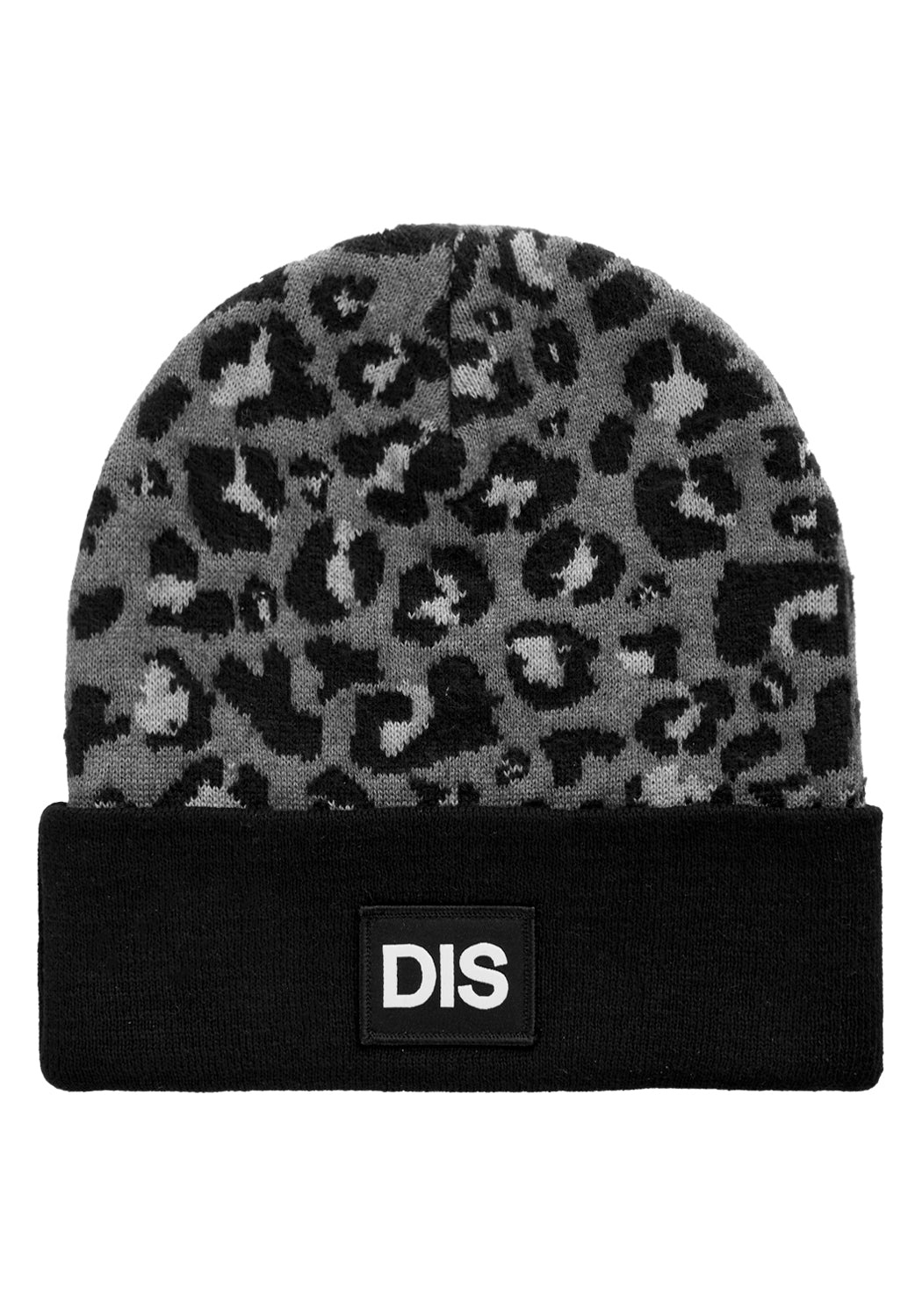 Leopard Print Beanie with Black Brim | Fierce Cotton Knit