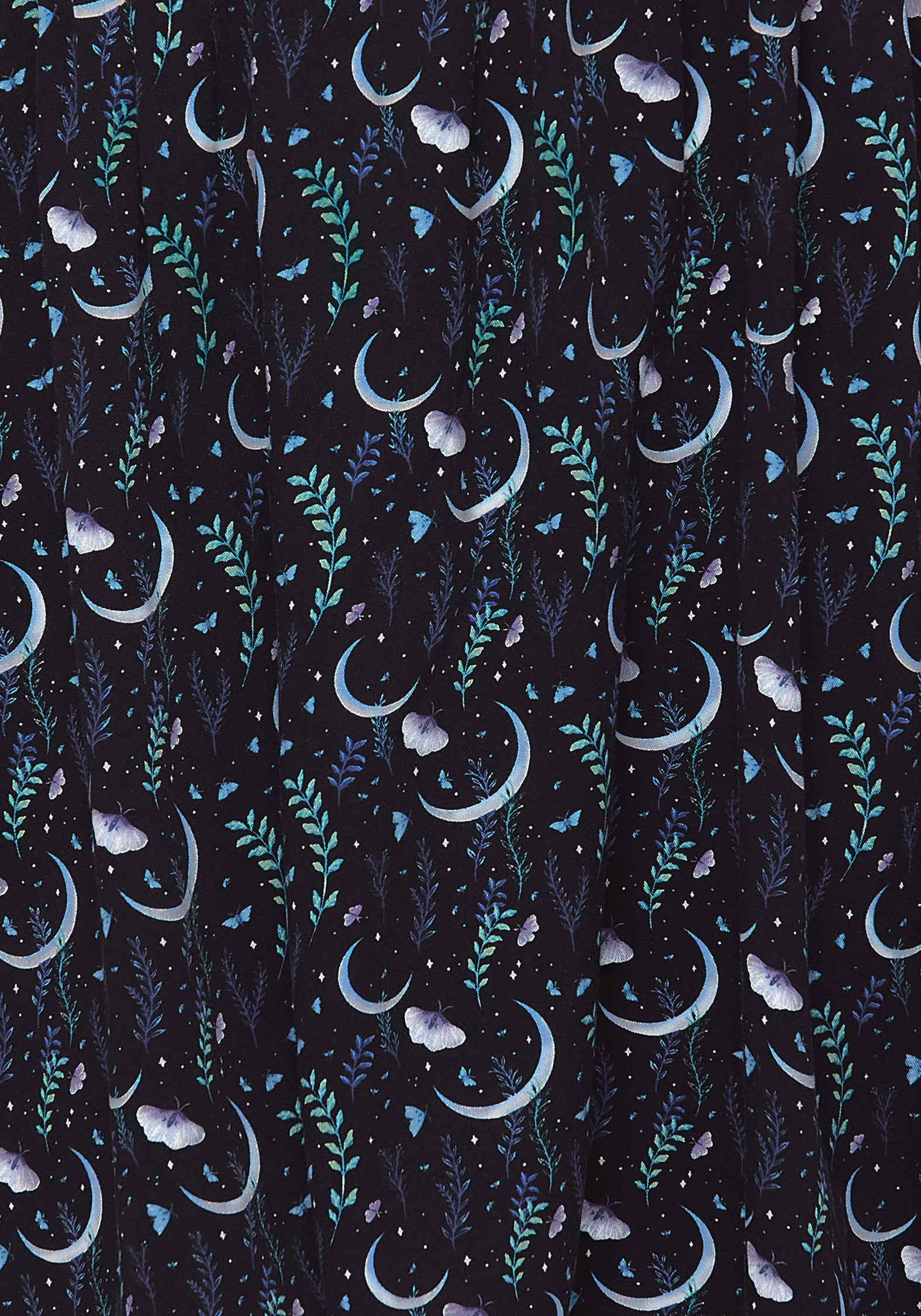 Black Moth & Moon Print Mini Dress | Diana Moon