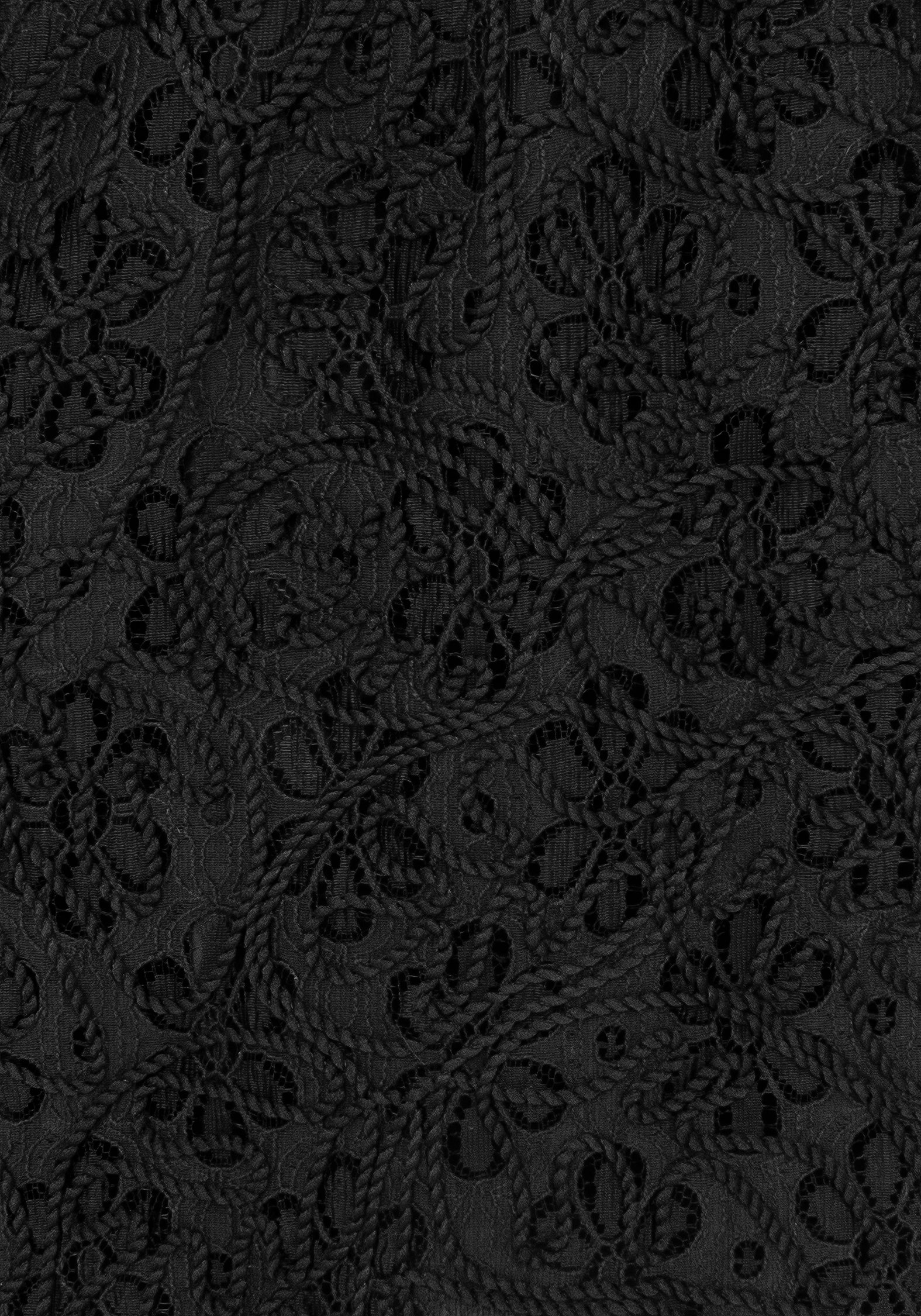 Black Floral Lace Mini Smock Dress with Cap Sleeves | Maladie