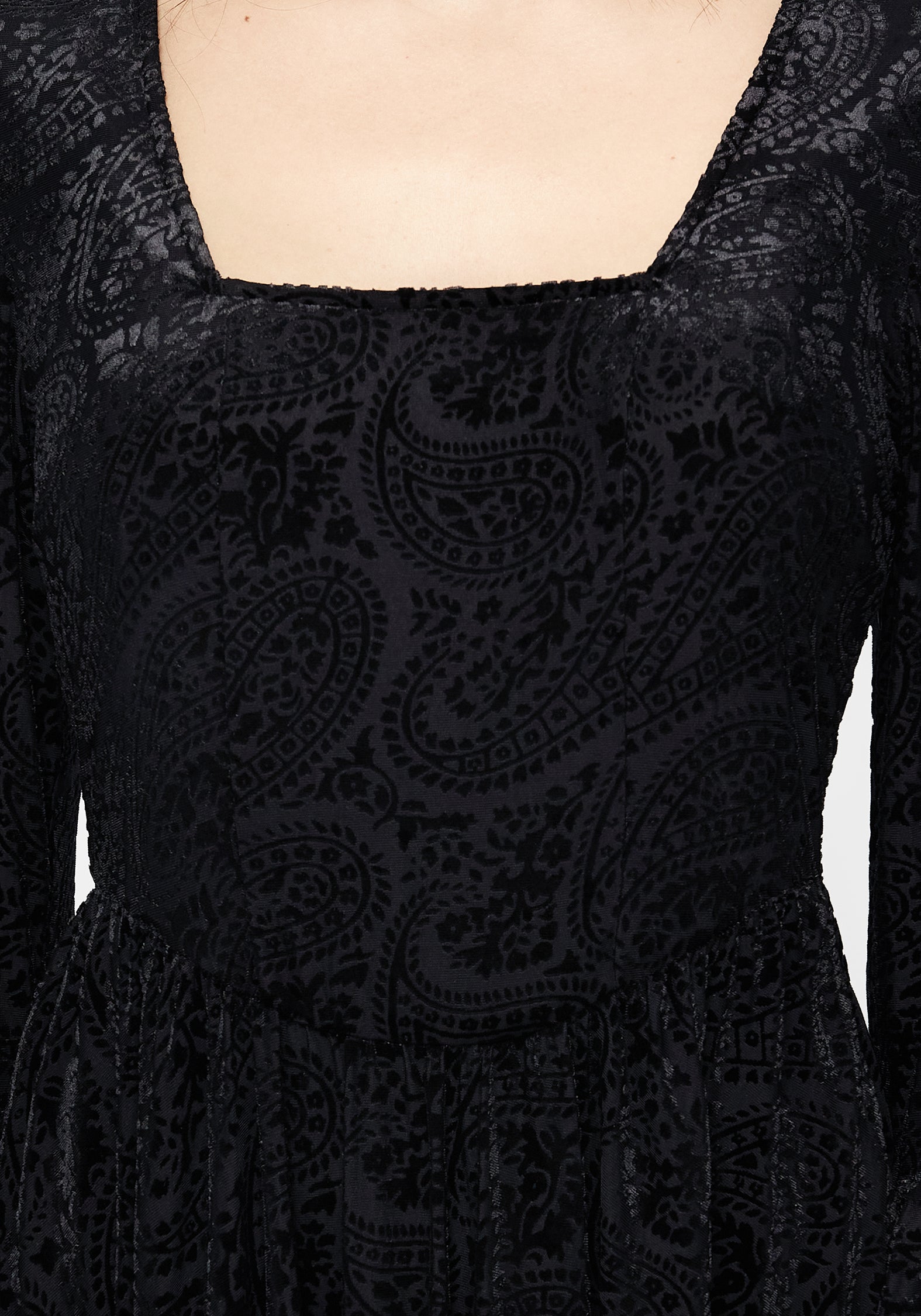 Velour Devore Corset Mini Dress with Neck Wrap | Sempre