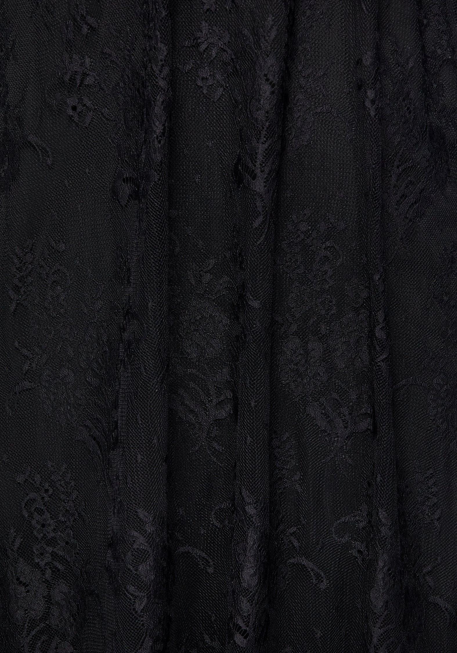 Black Floral Lace Midi Dress with Removable Slip | Delilah