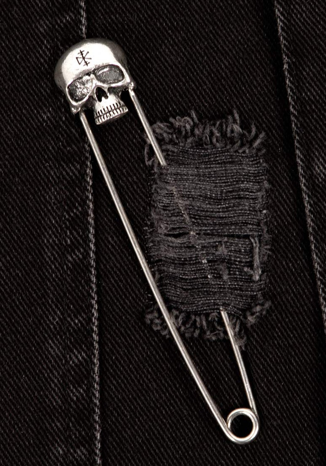 Skull Safety Pin for Clothing & Accessories | Dead Head Silver Alloy