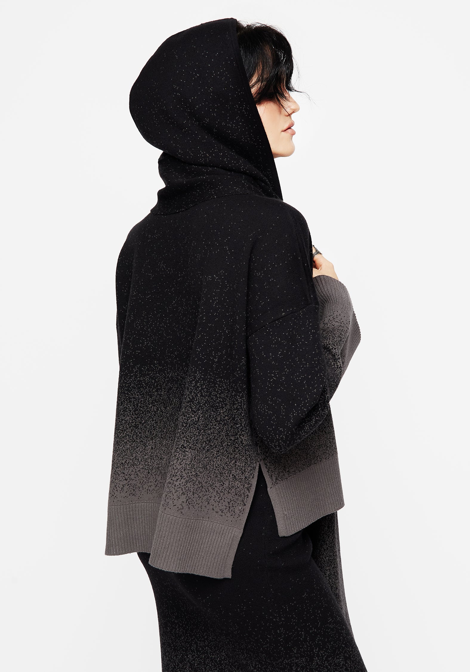 Ombre Knit Hooded Scarf for Winter | Nightjar
