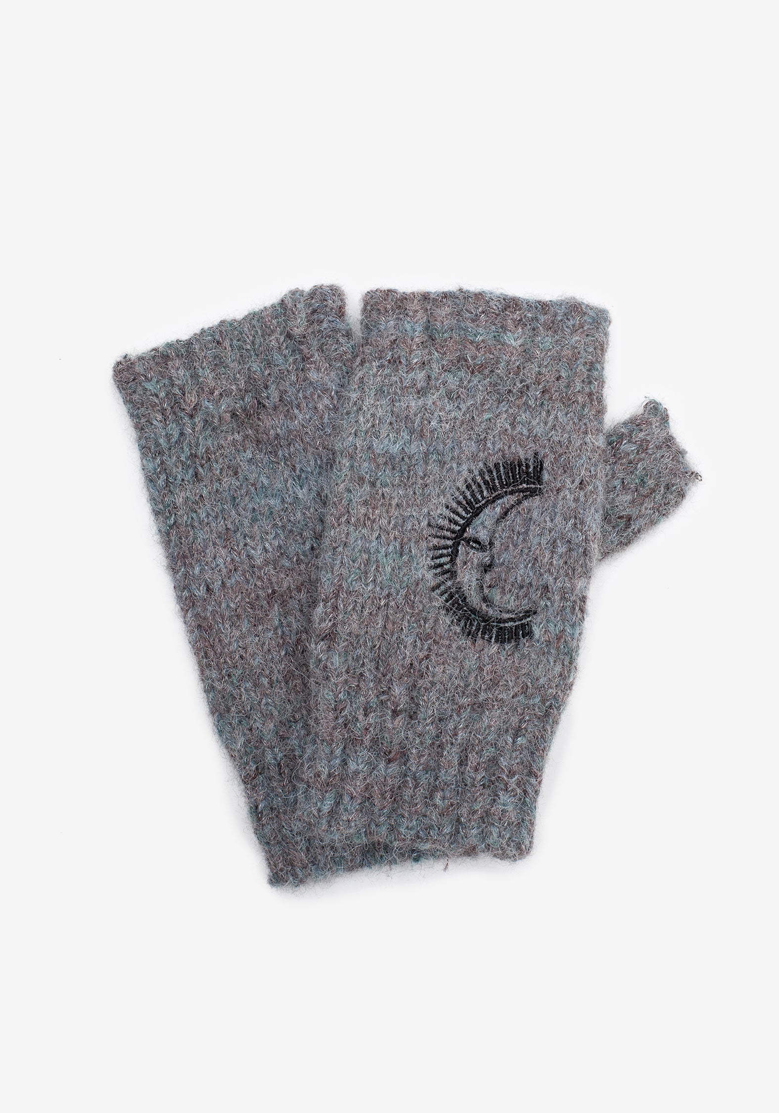 Embroidered Fingerless Gloves for Texting & Warmth | Mandragore Knit