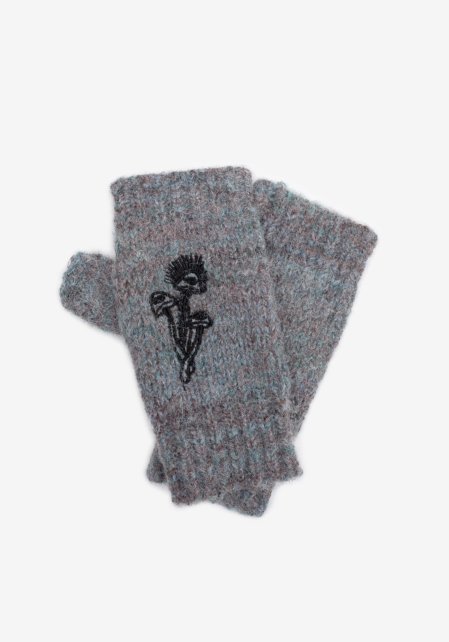 Embroidered Fingerless Gloves for Texting & Warmth | Mandragore Knit