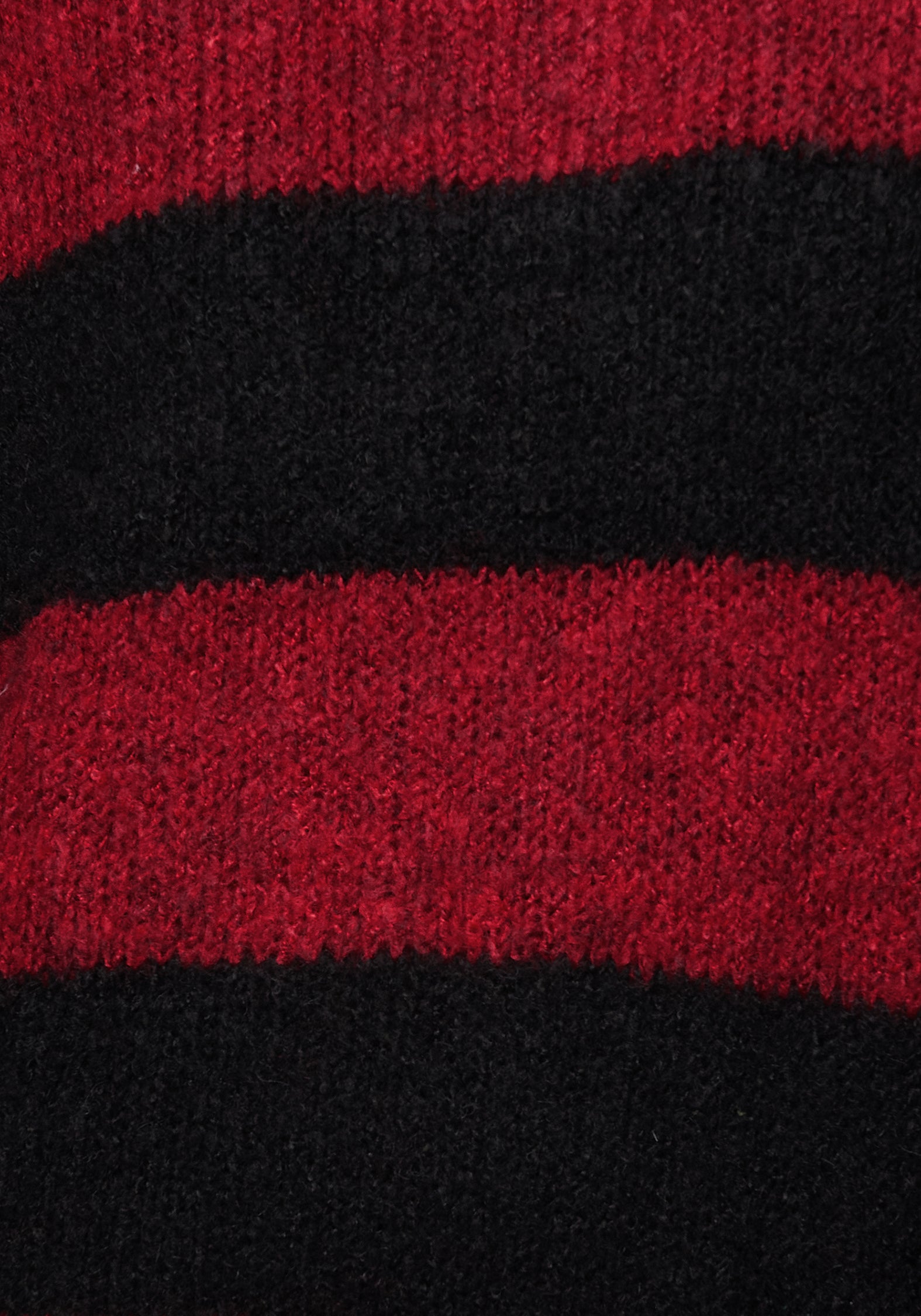 Black & Red Loose Knit Sweater with Crew Neck | Android