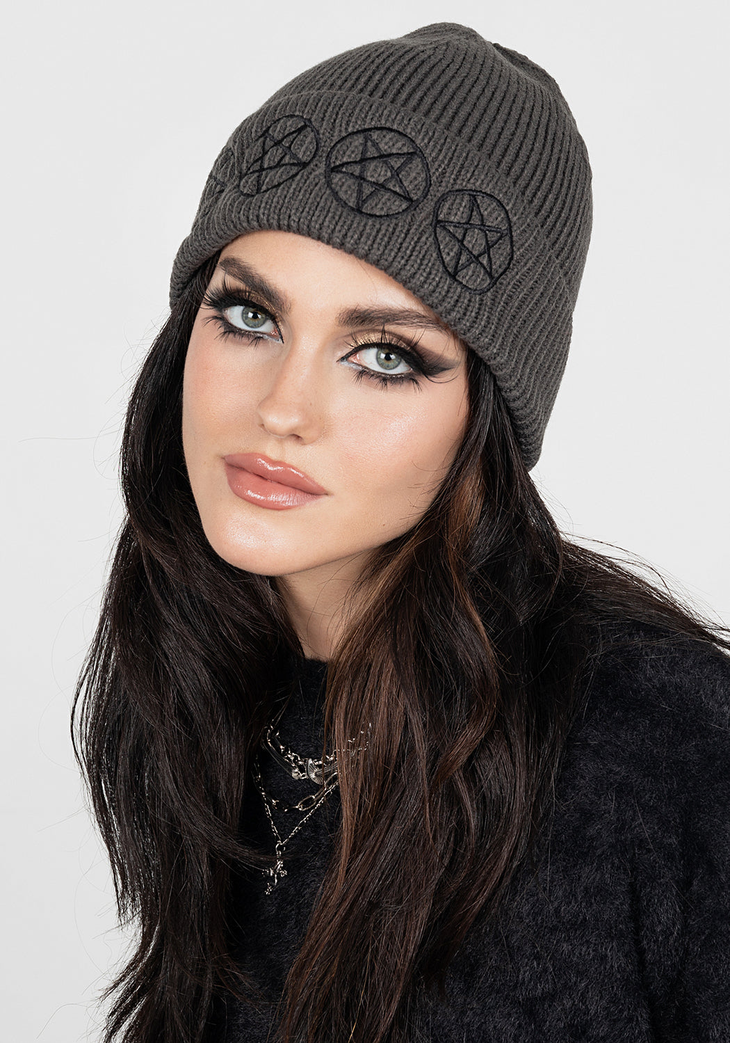 Embroidered Fisherman Beanie with Turn-Up Brim | Manon