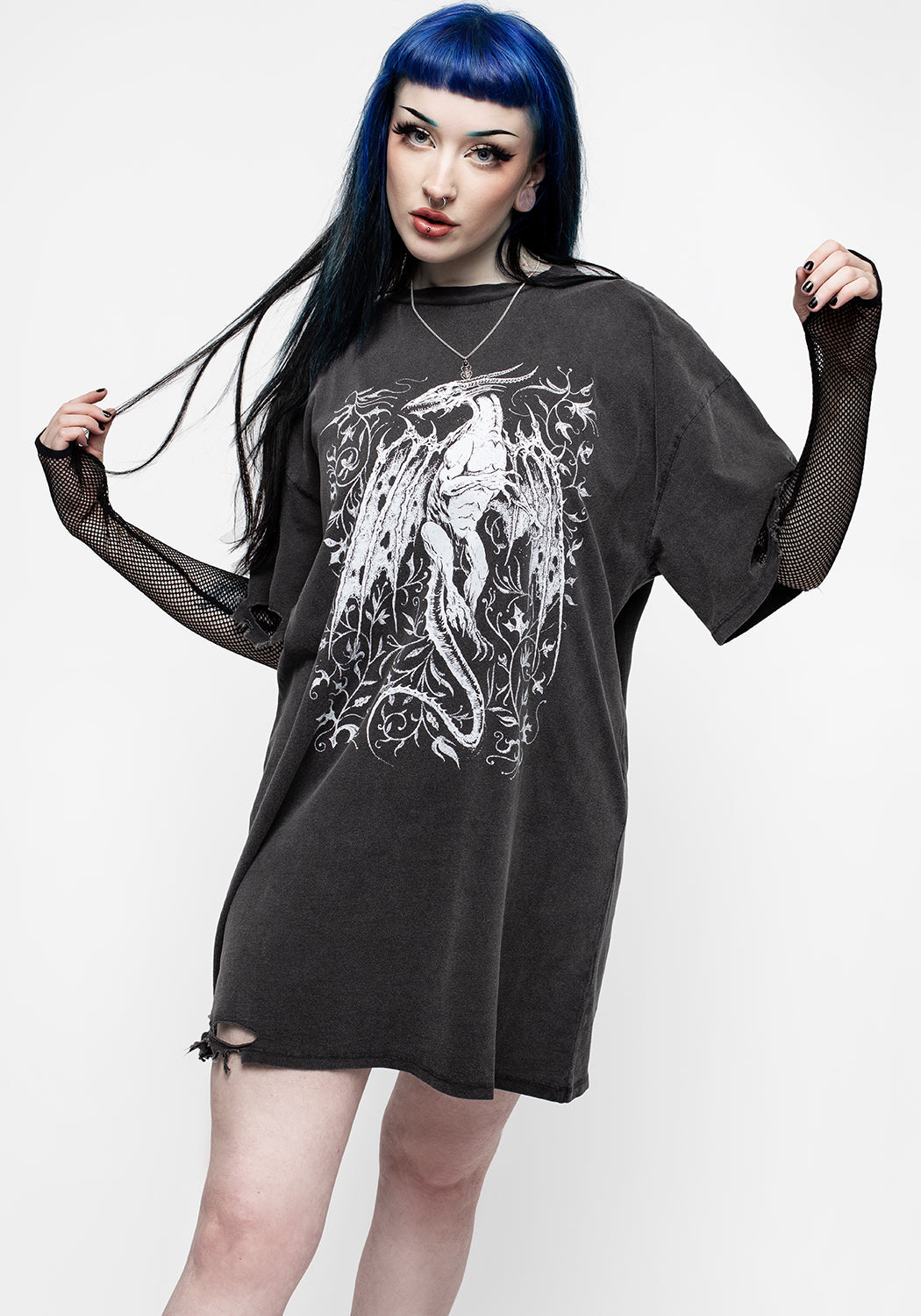 Distressed Acid Wash T-Shirt Dress | Kilgharrah Unisex Tee