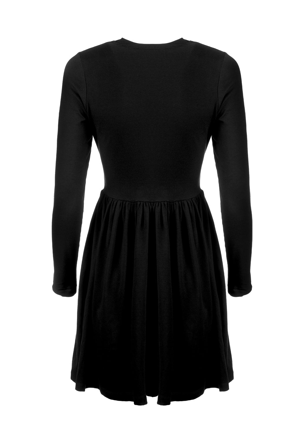 Black Long Sleeve Skater Dress with 'Bless This Mess' Embroidery | Mini Fit 'n' Flare