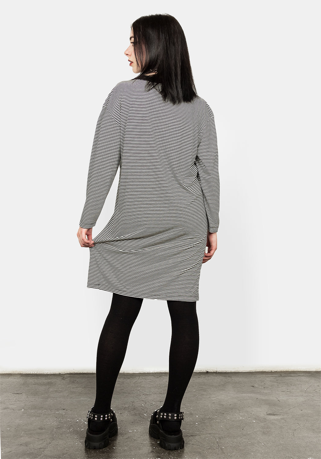 Oversized Stripe Long Sleeve Dress | Audrey Chic