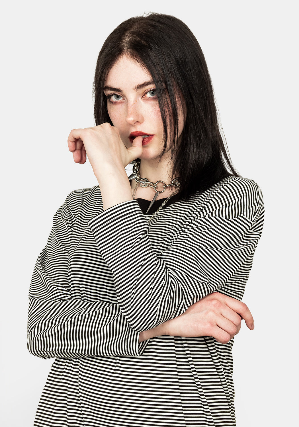 Oversized Stripe Long Sleeve Dress | Audrey Chic