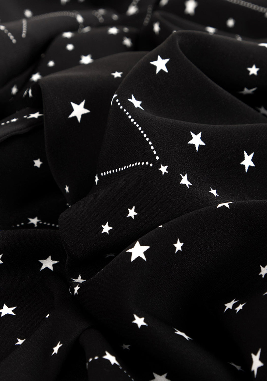 Starry Kimono Wrap Dress with V-Neck & Side Tie | Celestial Style