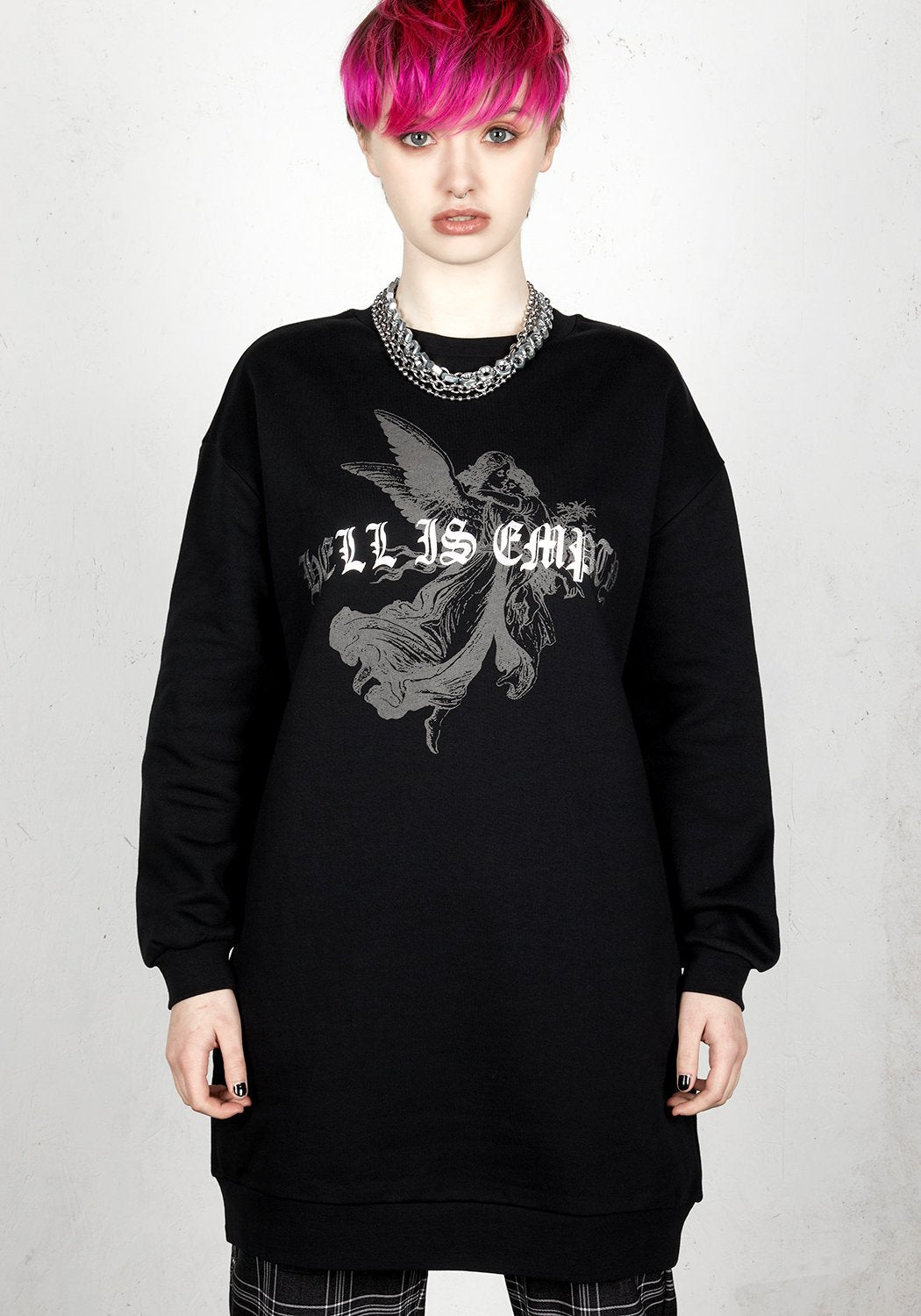 Gothic Sweater Dress with Shakespeare Quote | Hell Is Empty