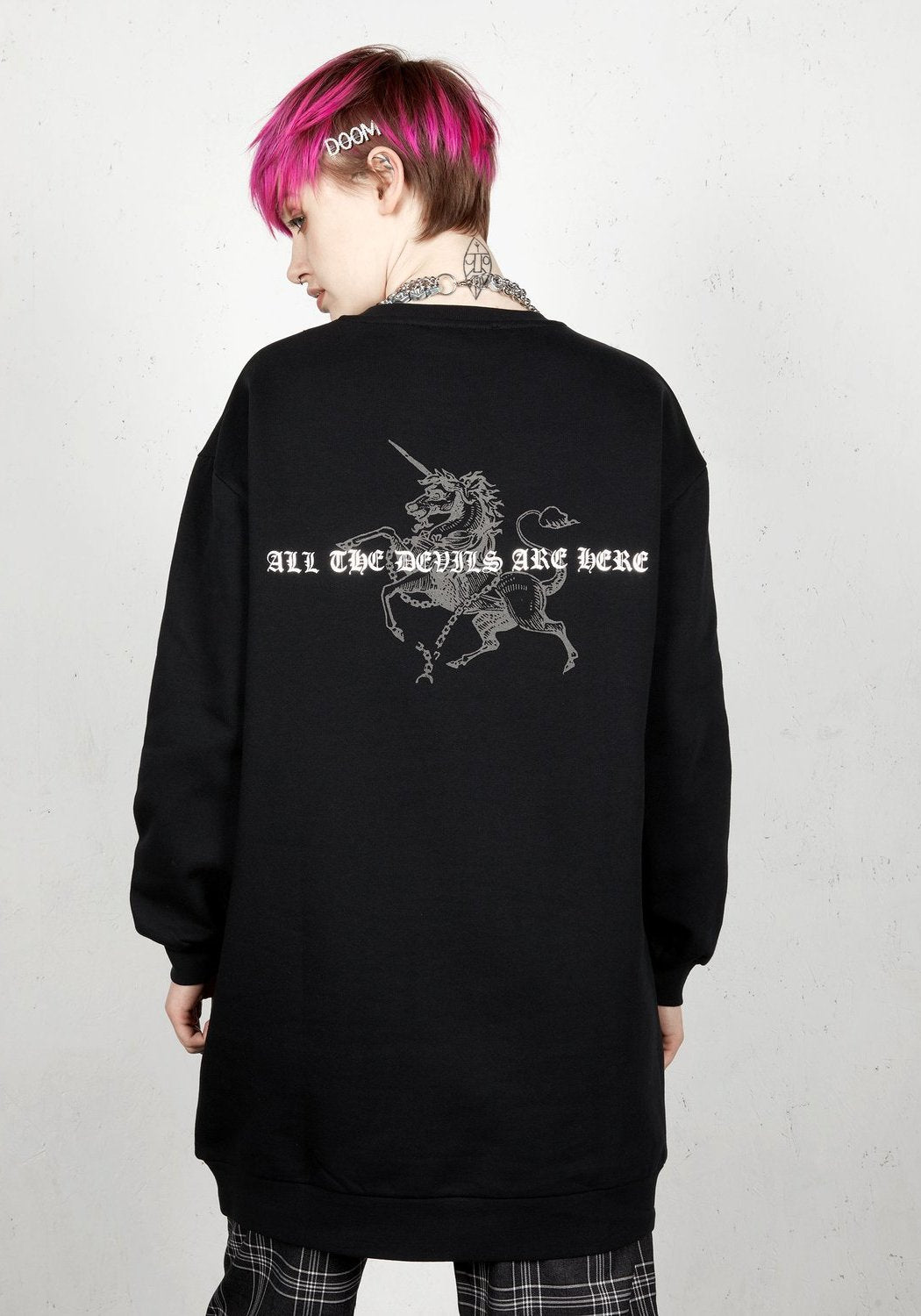 Gothic Sweater Dress with Shakespeare Quote | Hell Is Empty
