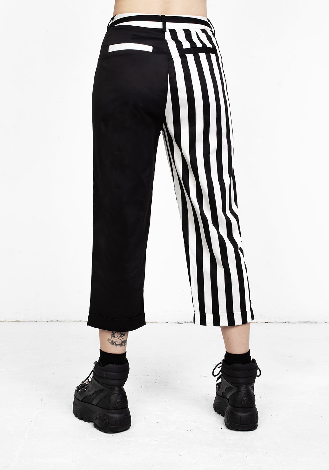 Contrast Stripe Suit Pants with Stretch Fabric | GHOSTTOWN