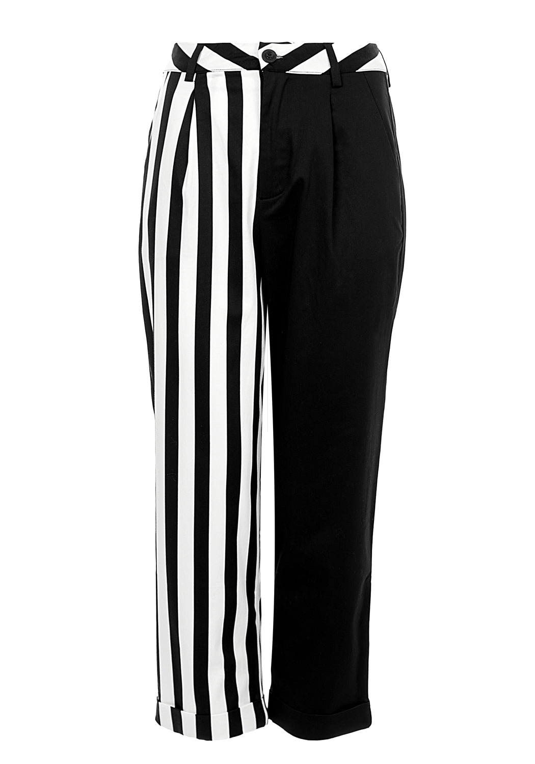 Contrast Stripe Suit Pants with Stretch Fabric | GHOSTTOWN