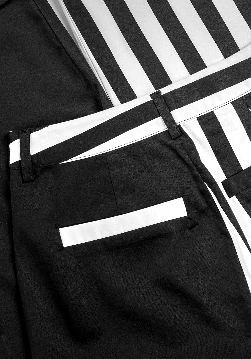 Contrast Stripe Suit Pants with Stretch Fabric | GHOSTTOWN