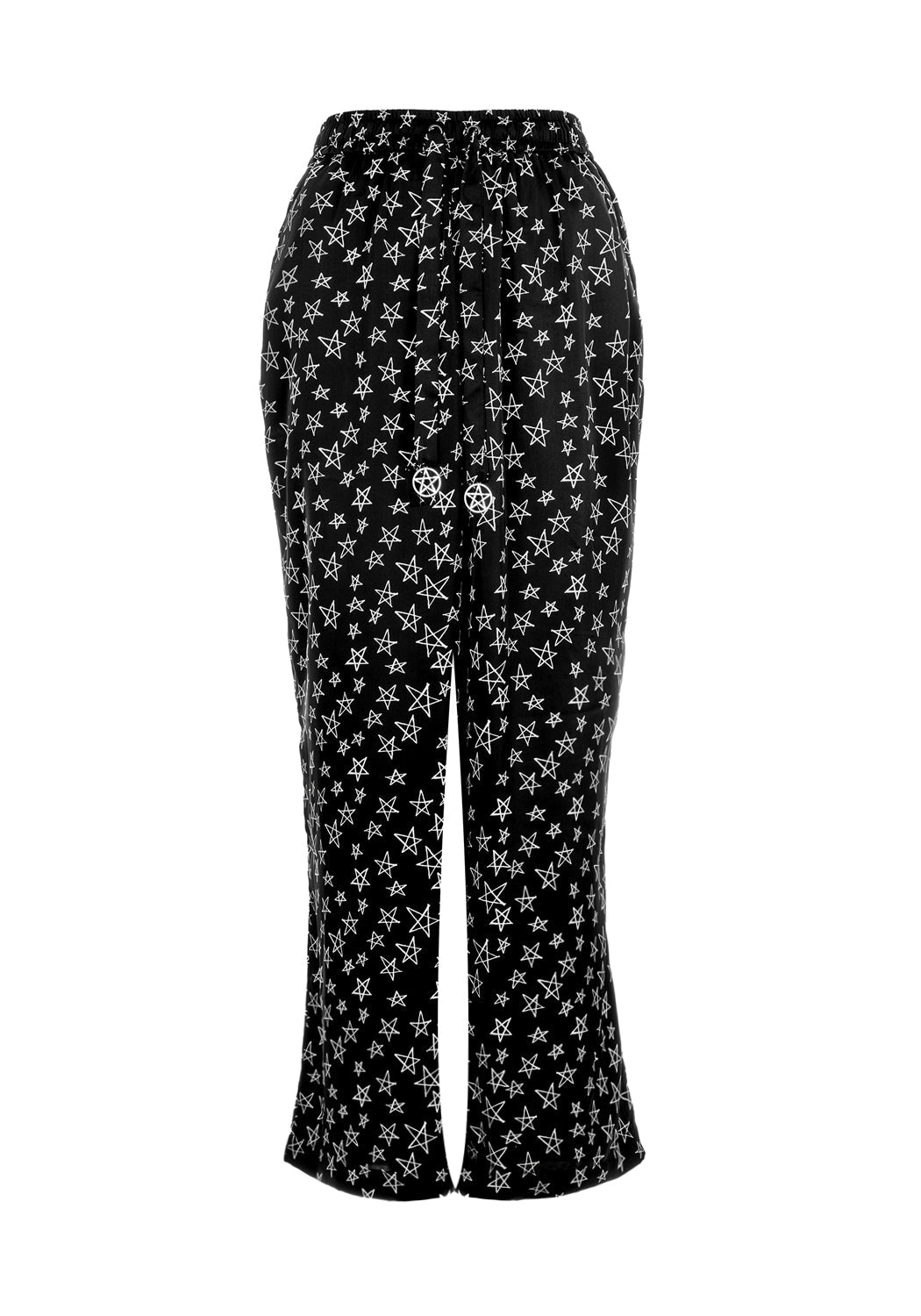 Silky Pentagram Pants with Elastic Waistband | Hallow