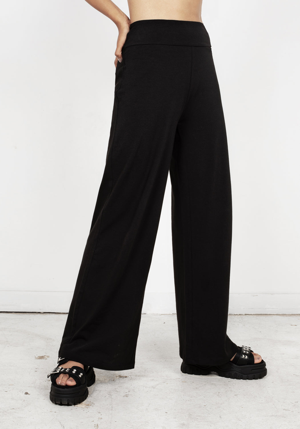 Stretchy Wide Leg Pants for Women with Tummy Support | Disillusion