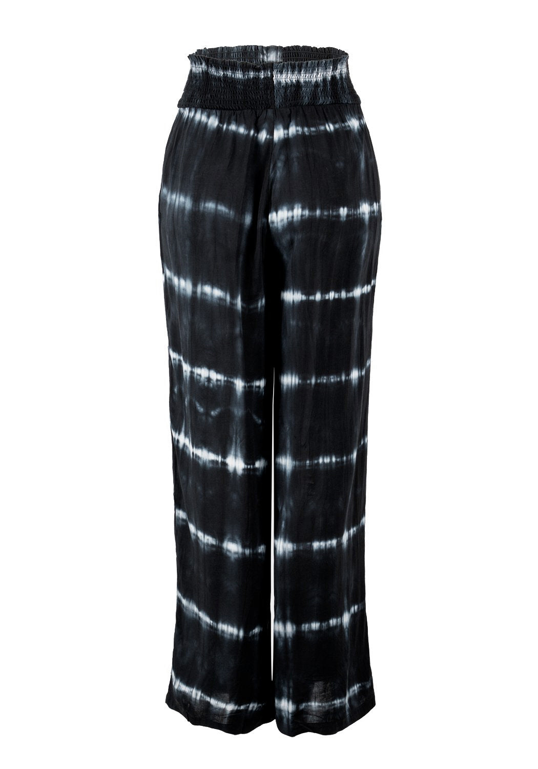 Tie-Dye Wide Leg Trousers with Elastic Waist & Pockets | Ethereal
