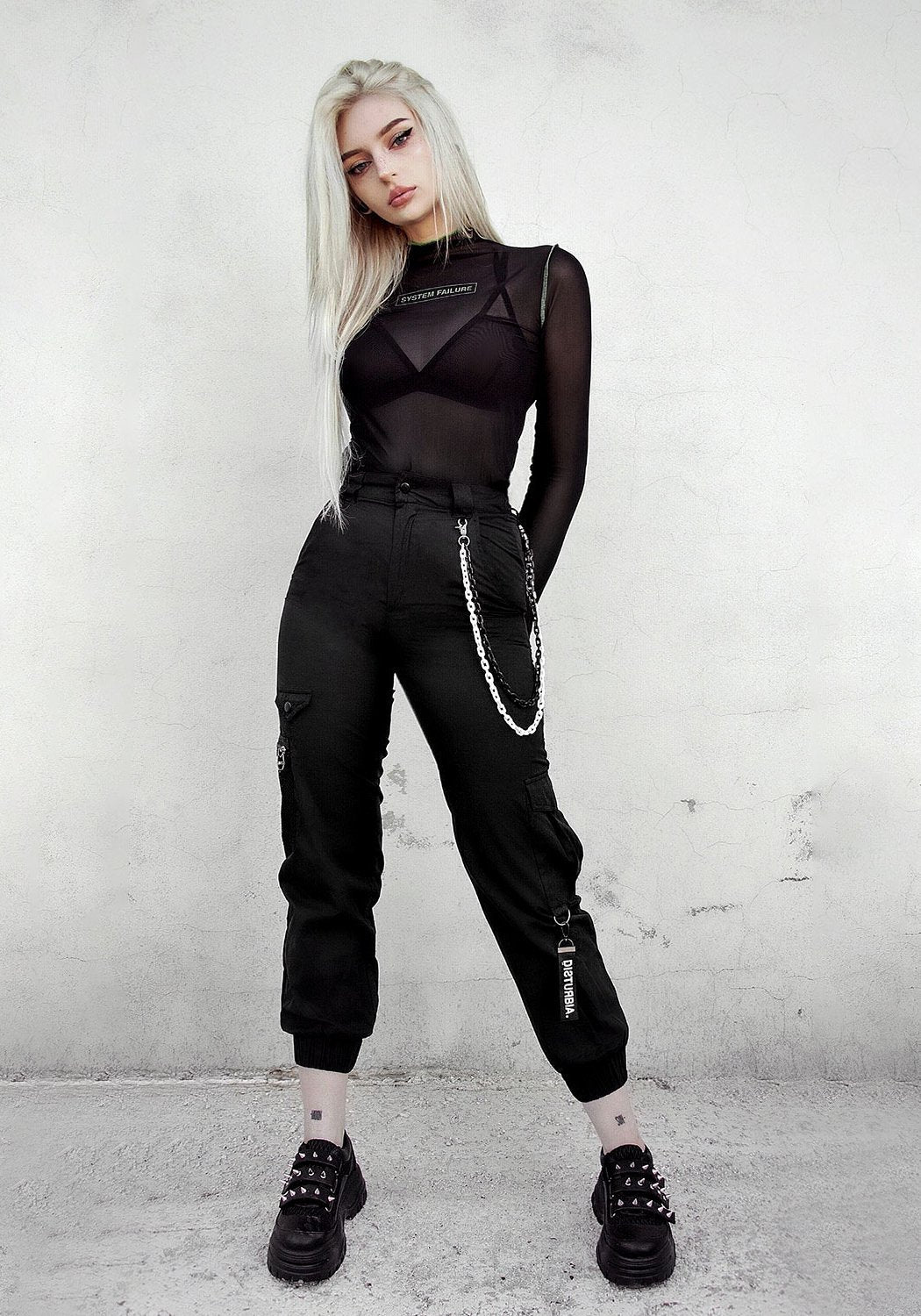 Glitch Cargo Pants with Elastic Waist & Multiple Pockets | Utility Style