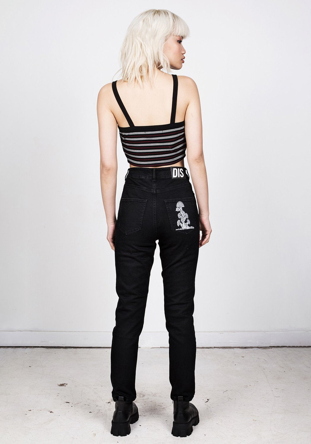 Slim Fit High-Waisted Jeans with Embroidery | Eden Jeans