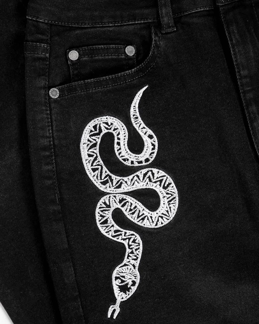 Slim Fit High-Waisted Jeans with Embroidery | Eden Jeans
