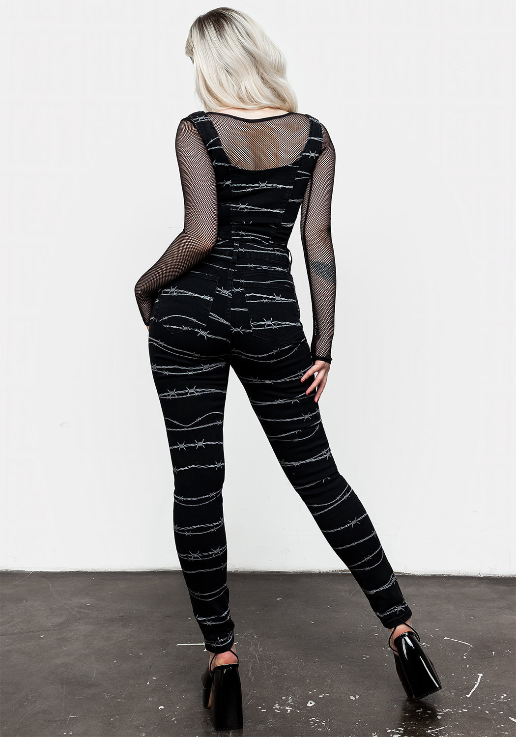 Barbed Wire Skinny Jeans for Women | High-Waisted Stretch Denim