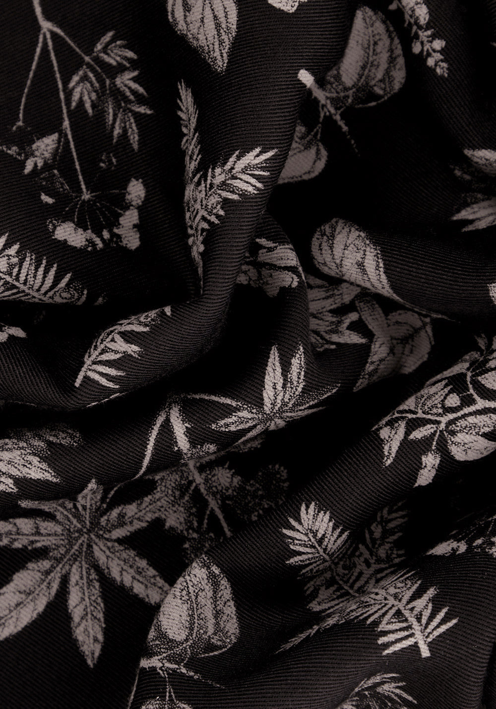 Poisonous Plant Print Split Midi Skirt with Pockets | 100% Rayon