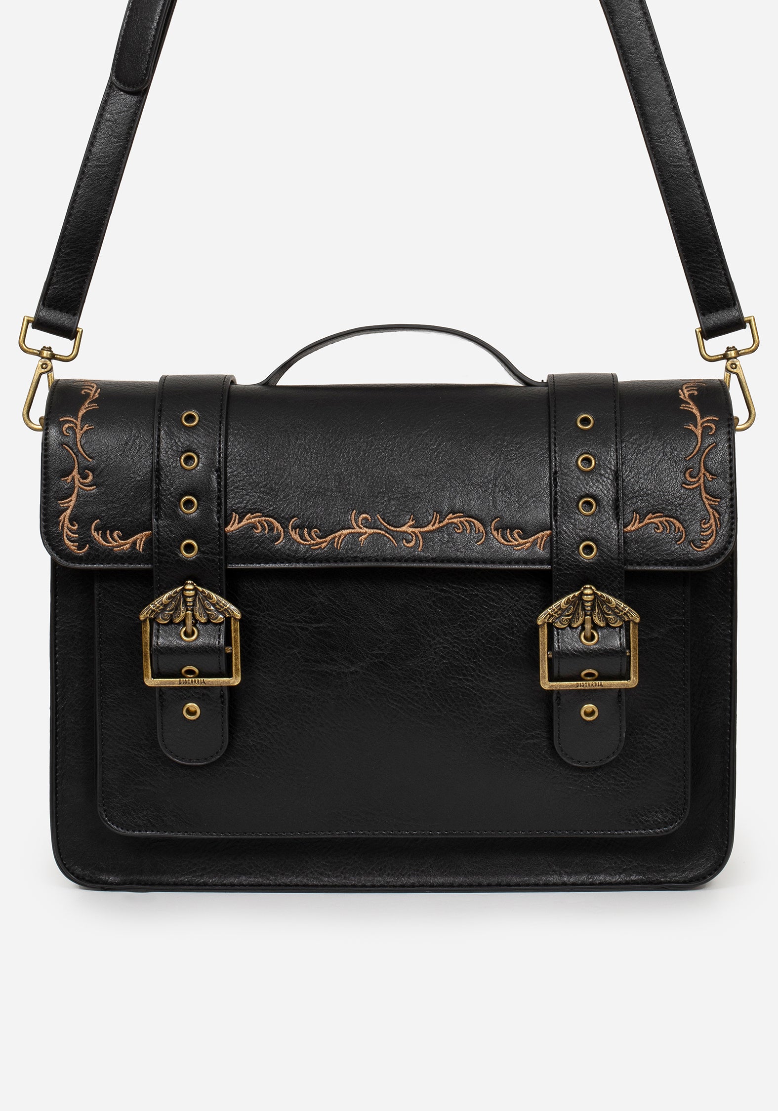Embroidered Crossbody Satchel Bag with Adjustable Strap | Rosamoth