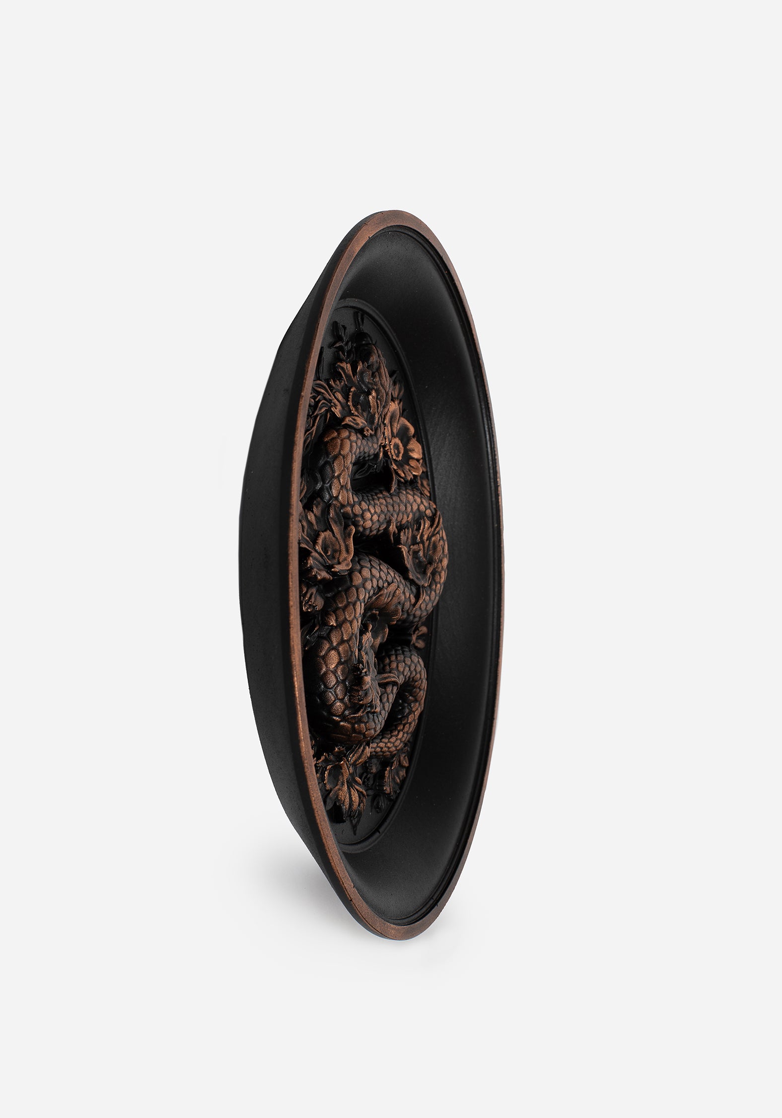 Black & Bronze Floral Snake Wall Hanger | Eden Resin Plaque