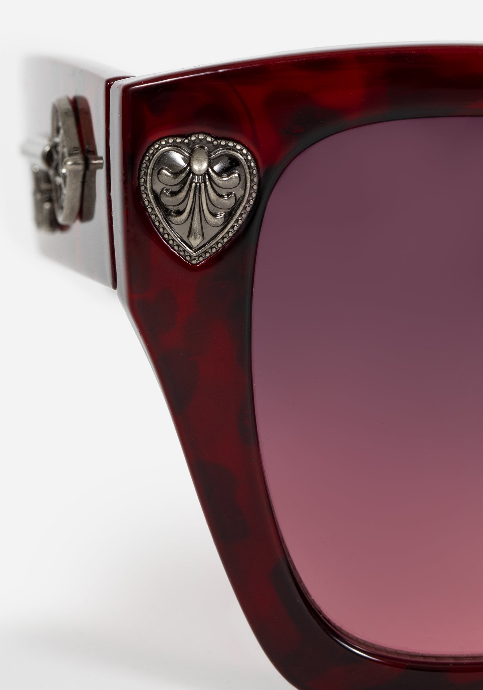 Red Tortoiseshell Gothic Key Sunglasses with UV Protection | Claustrum