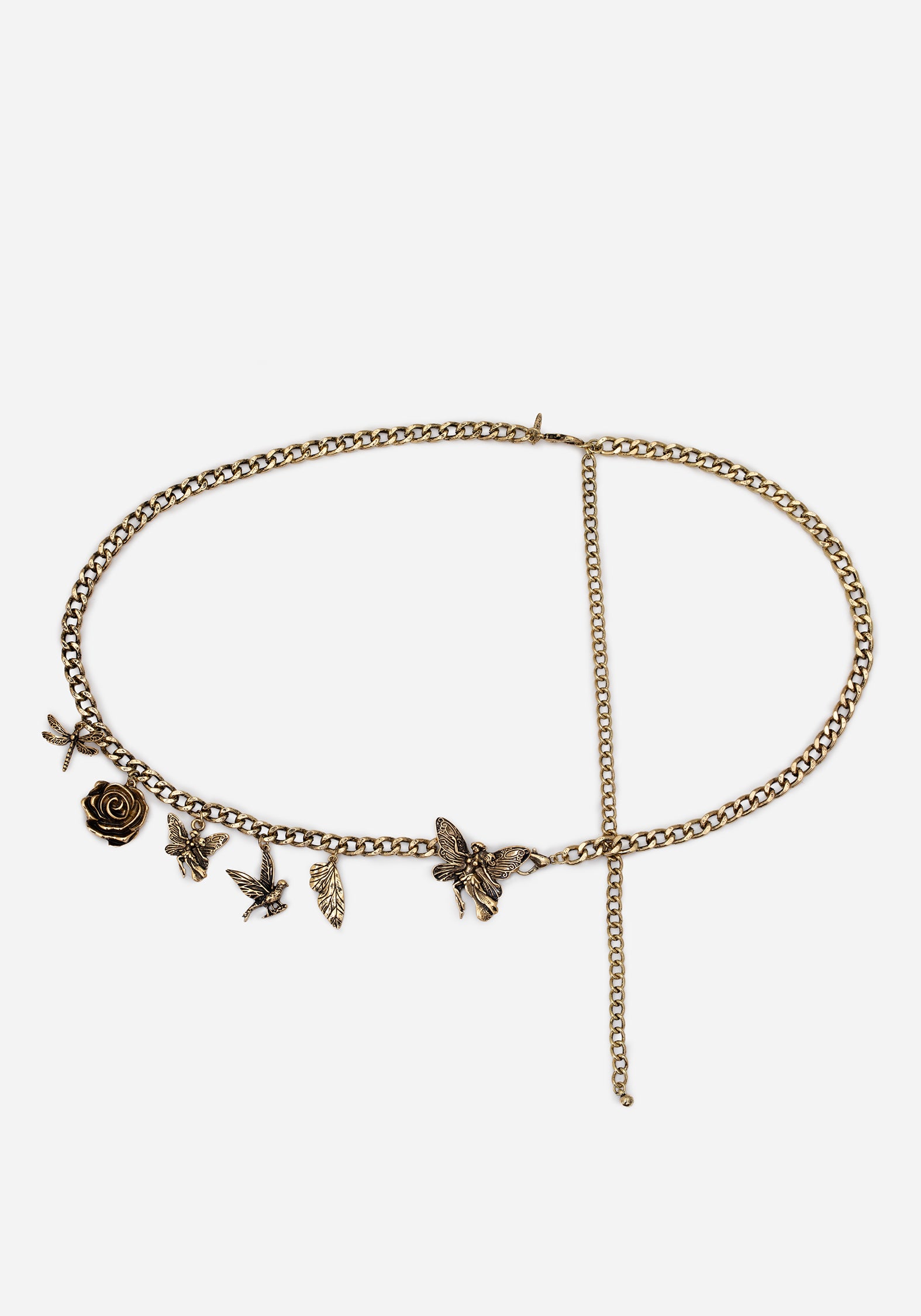 Gold Fairy Chain Belt with Charms | Adjustable Maypole Belt