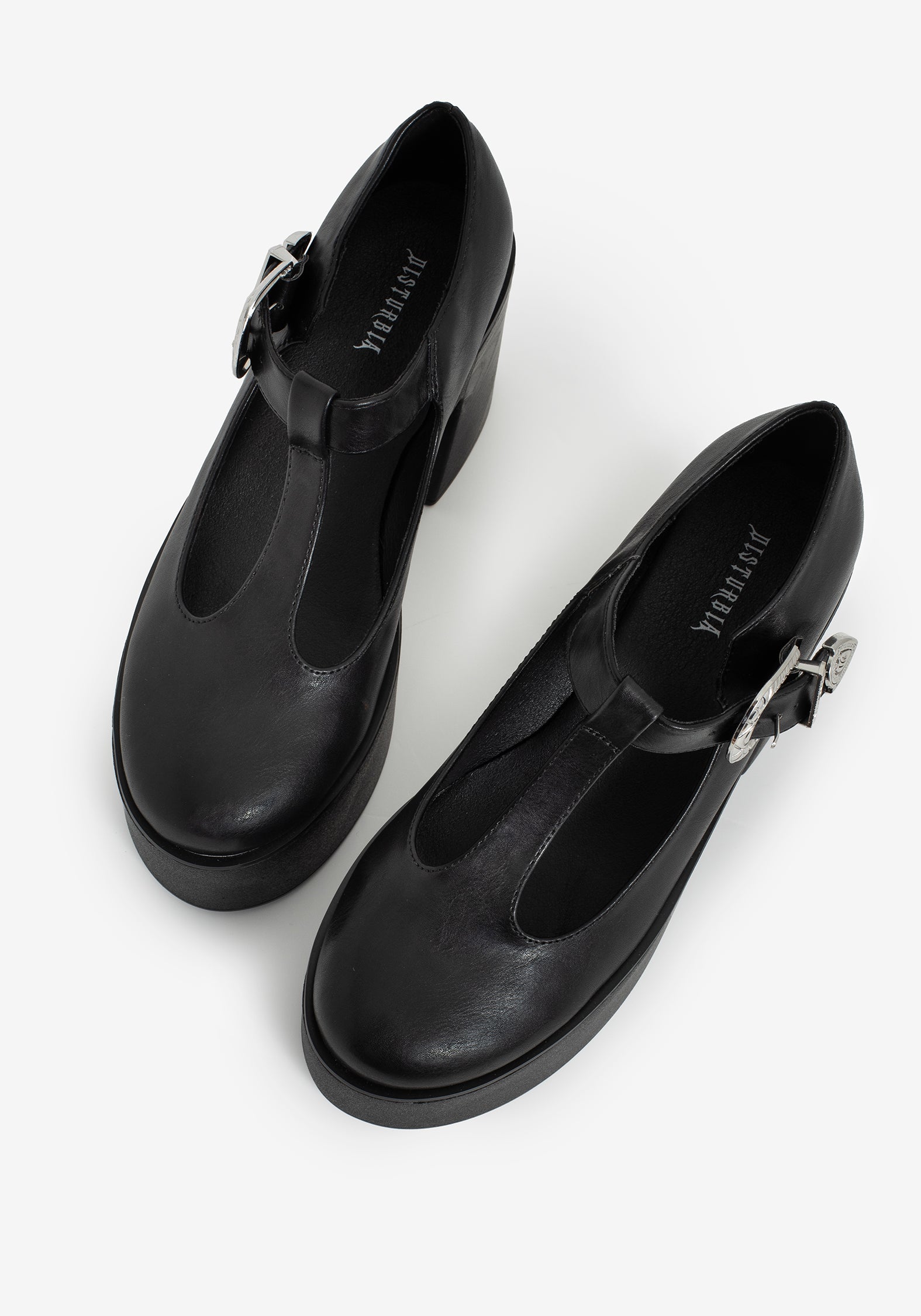 Chunky Mary Jane Platform Pumps with T-Bar & Block Heel | Renaissance