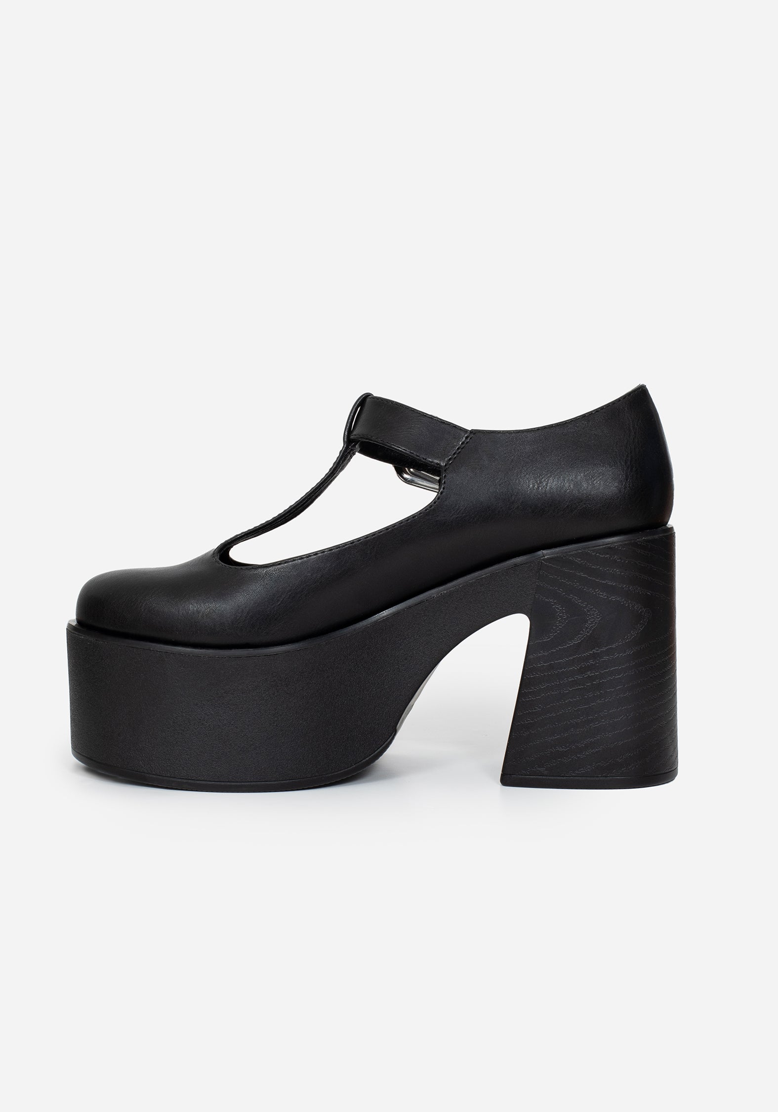 Chunky Mary Jane Platform Pumps with T-Bar & Block Heel | Renaissance