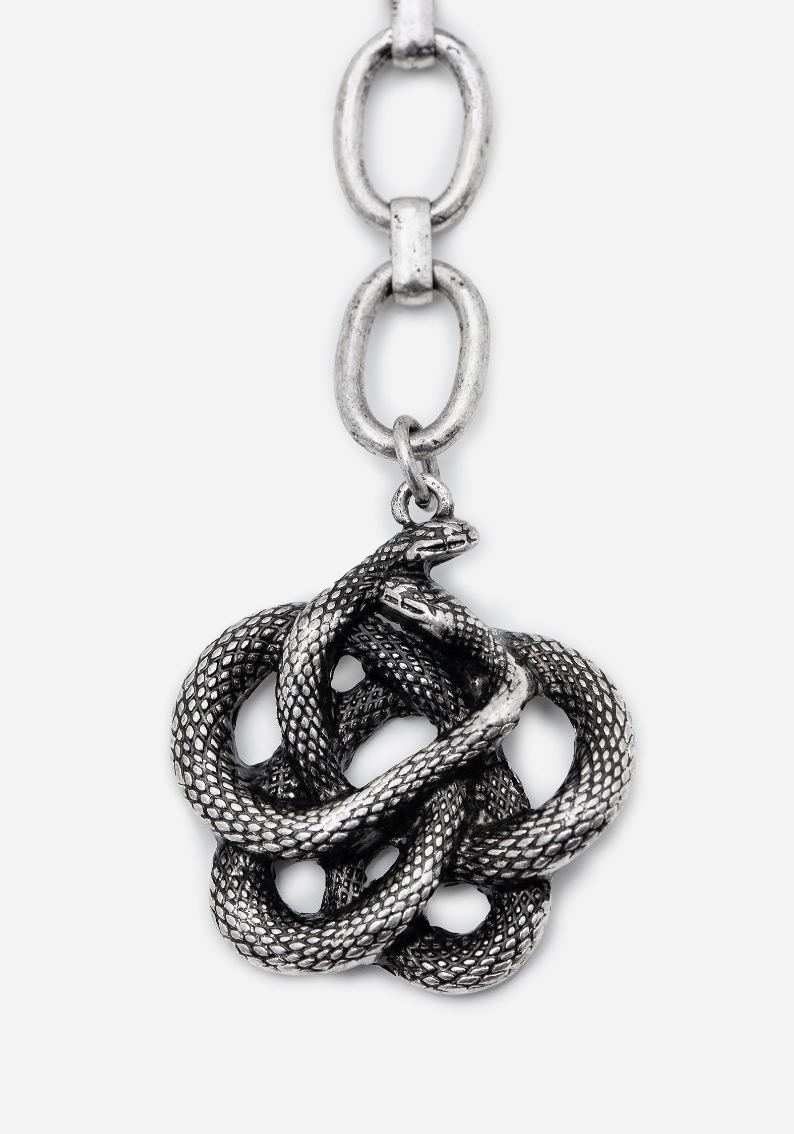 Silver Chain Belt with Ouroboros Snake Detail | Silas