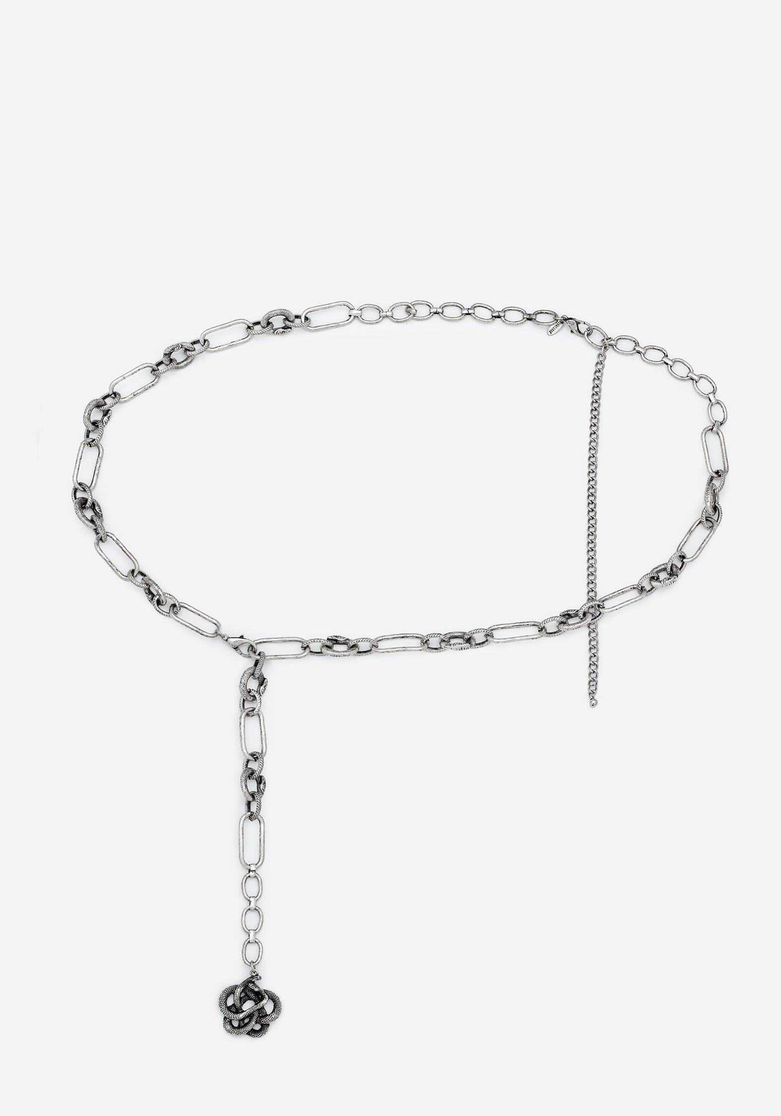 Silver Chain Belt with Ouroboros Snake Detail | Silas