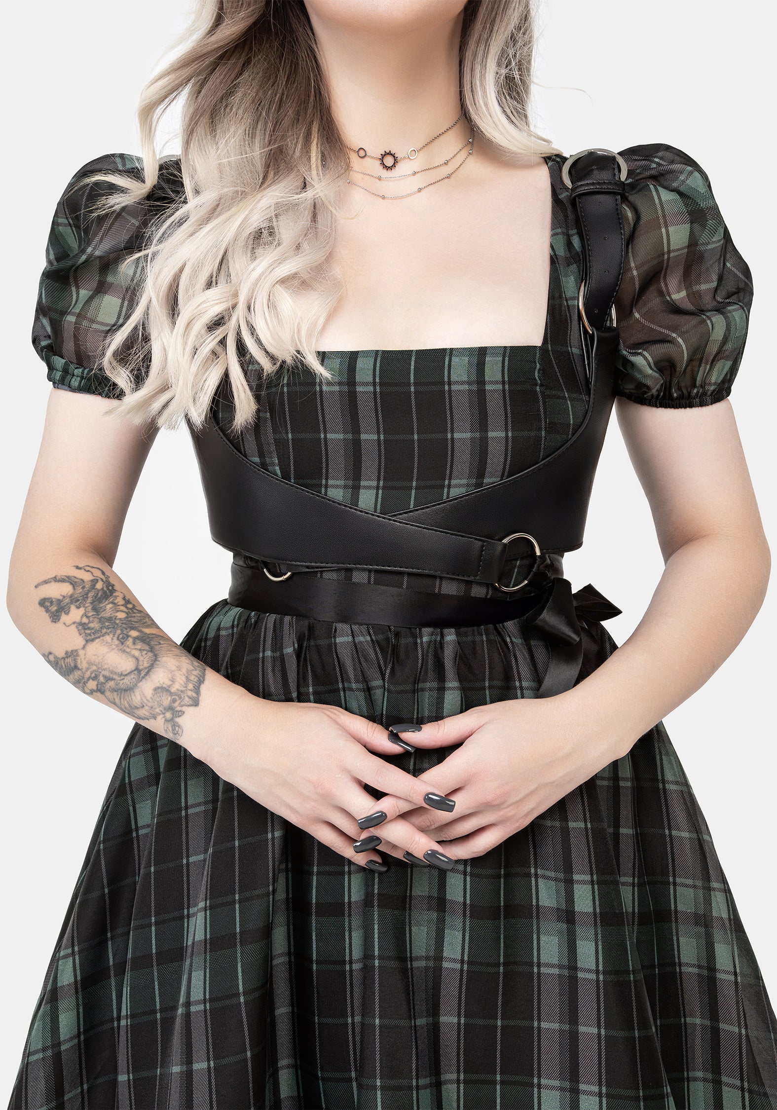Faux Leather Aerial Wrap Harness with Adjustable Straps | Cinching Design