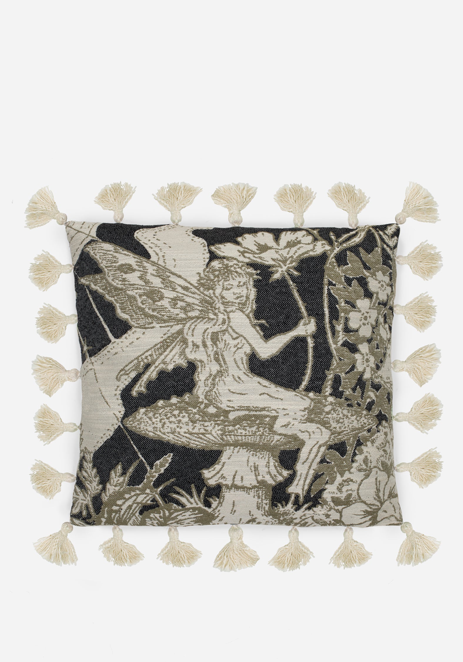 Fairy Tapestry Cushion with Tassel Trim | Maypole Fairies 45cm