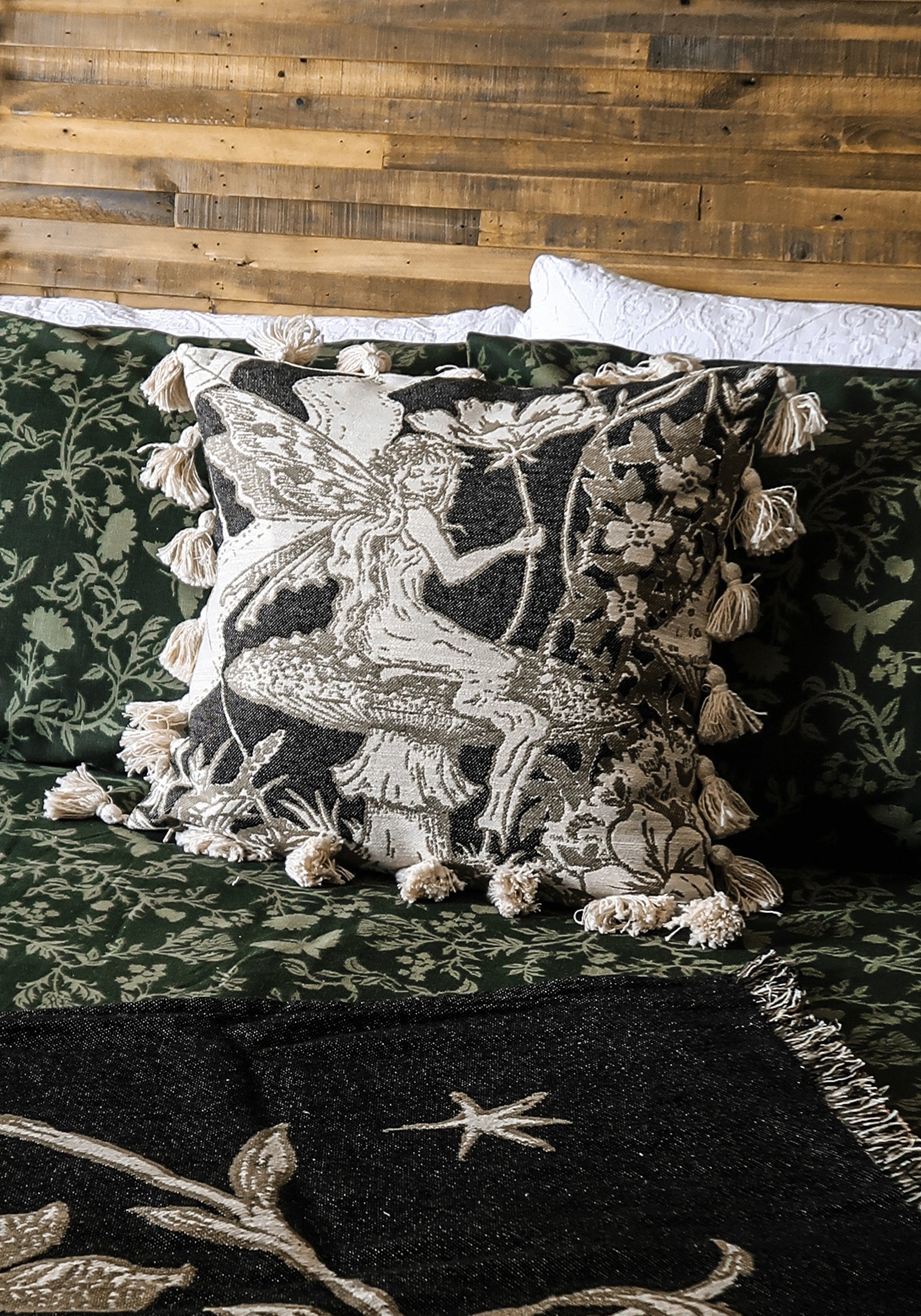Fairy Tapestry Cushion with Tassel Trim | Maypole Fairies 45cm