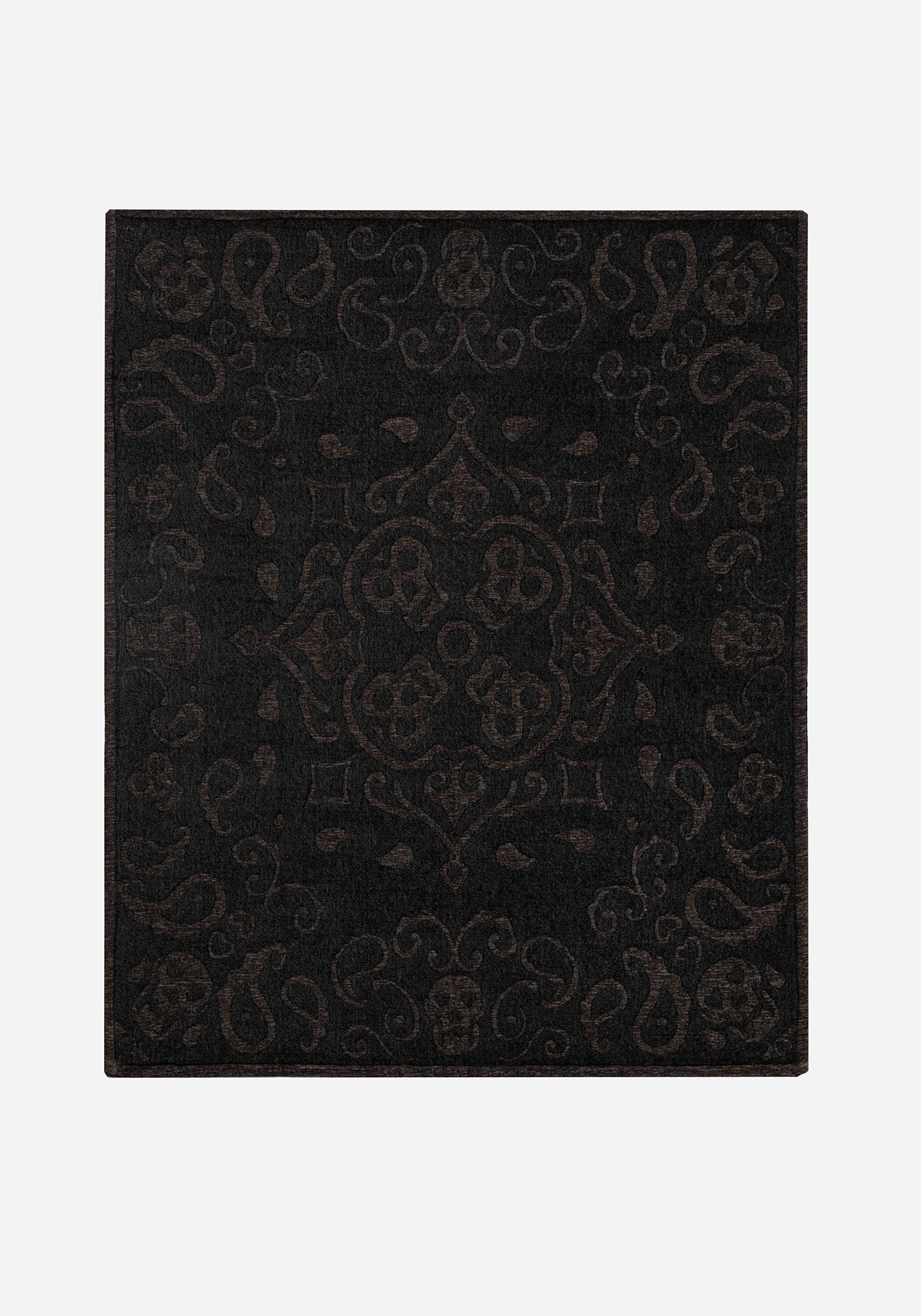 Skull Jacquard Cotton Chenille Blanket | Anarchy Black Throw